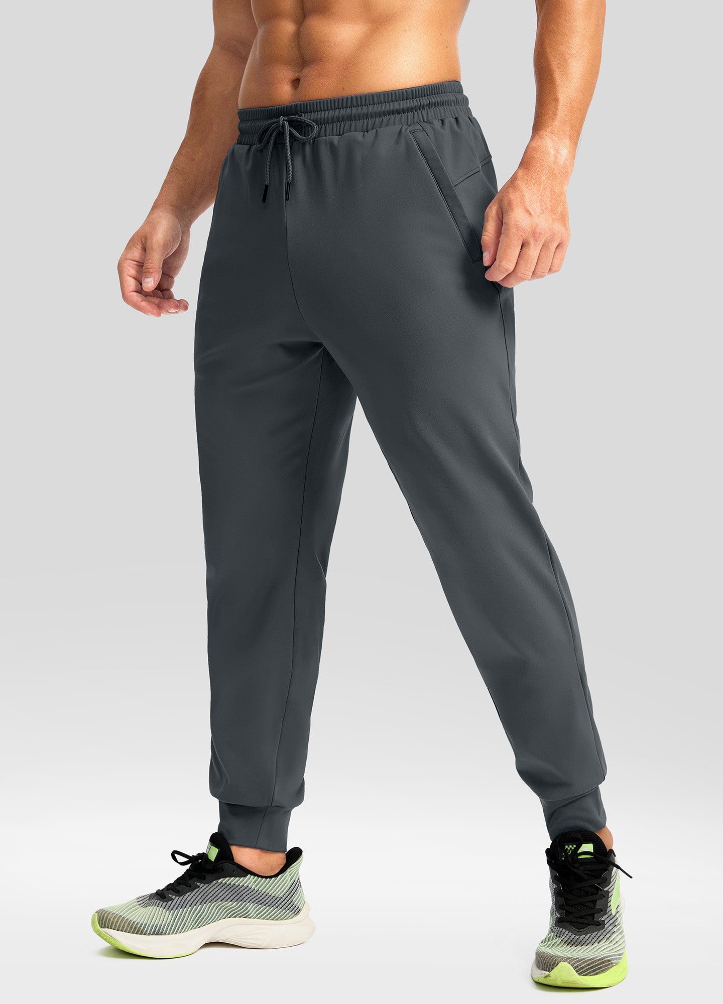 Fleece Joggers with Zipper Pockets Sweatpants