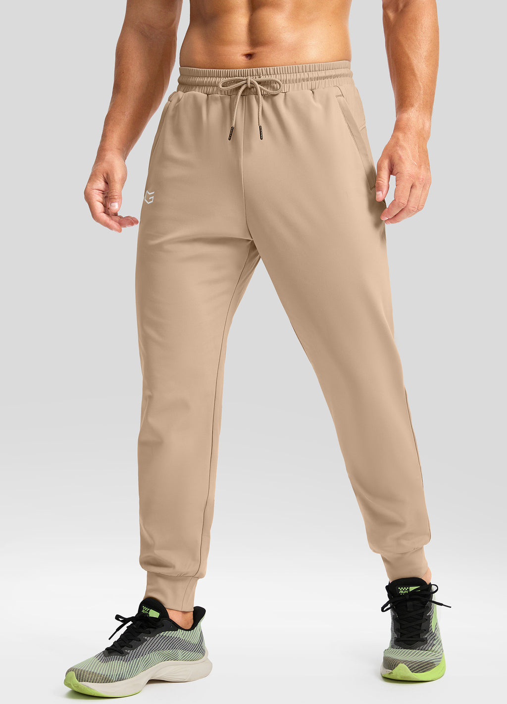 Fleece Joggers with Zipper Pockets Sweatpants