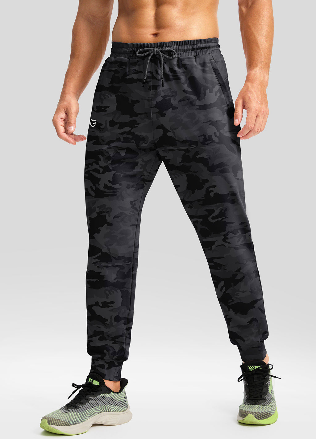 Fleece Joggers with Zipper Pockets Sweatpants