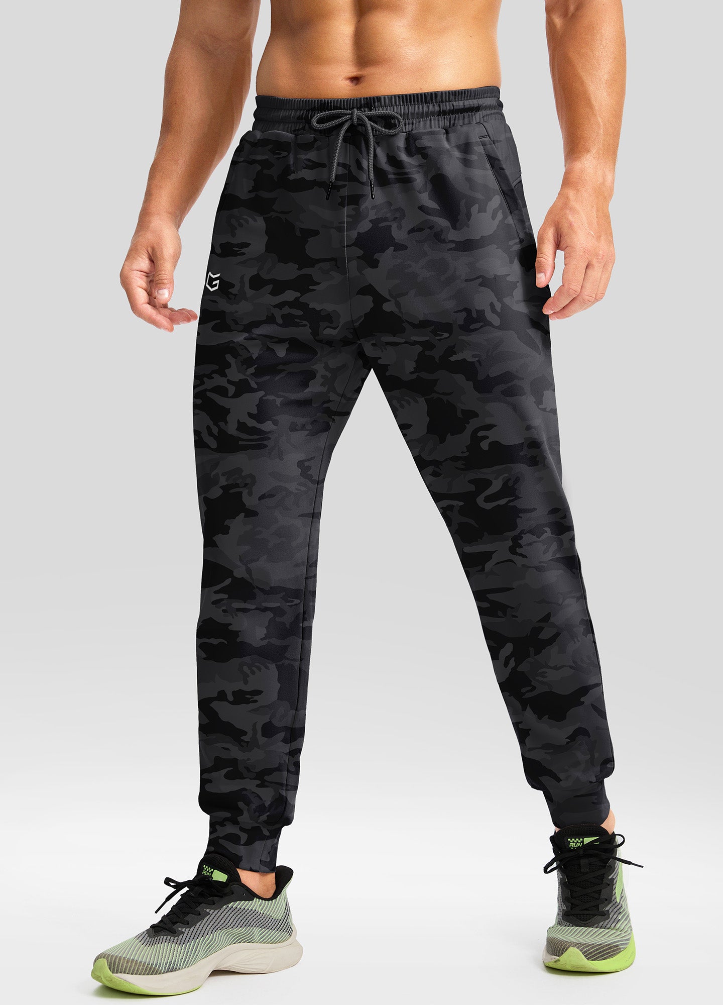 Fleece Joggers with Zipper Pockets Sweatpants