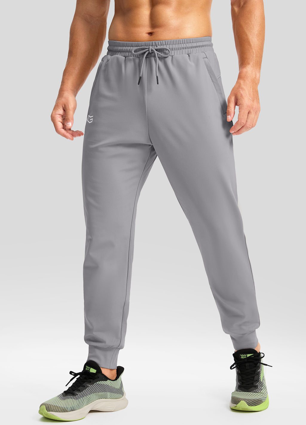 Fleece Joggers with Zipper Pockets Sweatpants