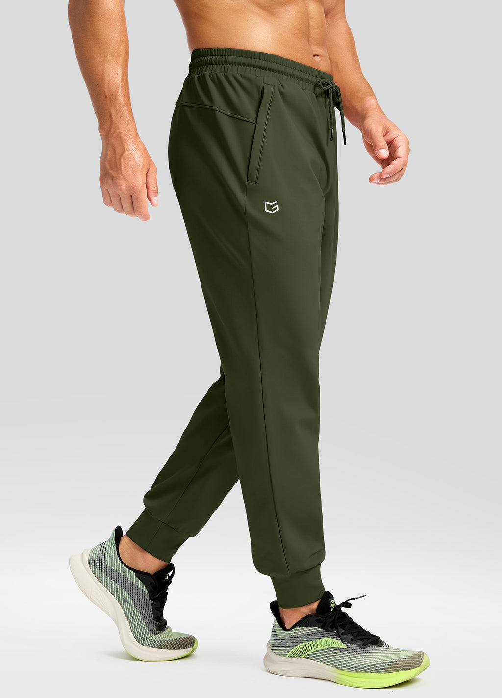 Fleece Joggers with Zipper Pockets Sweatpants