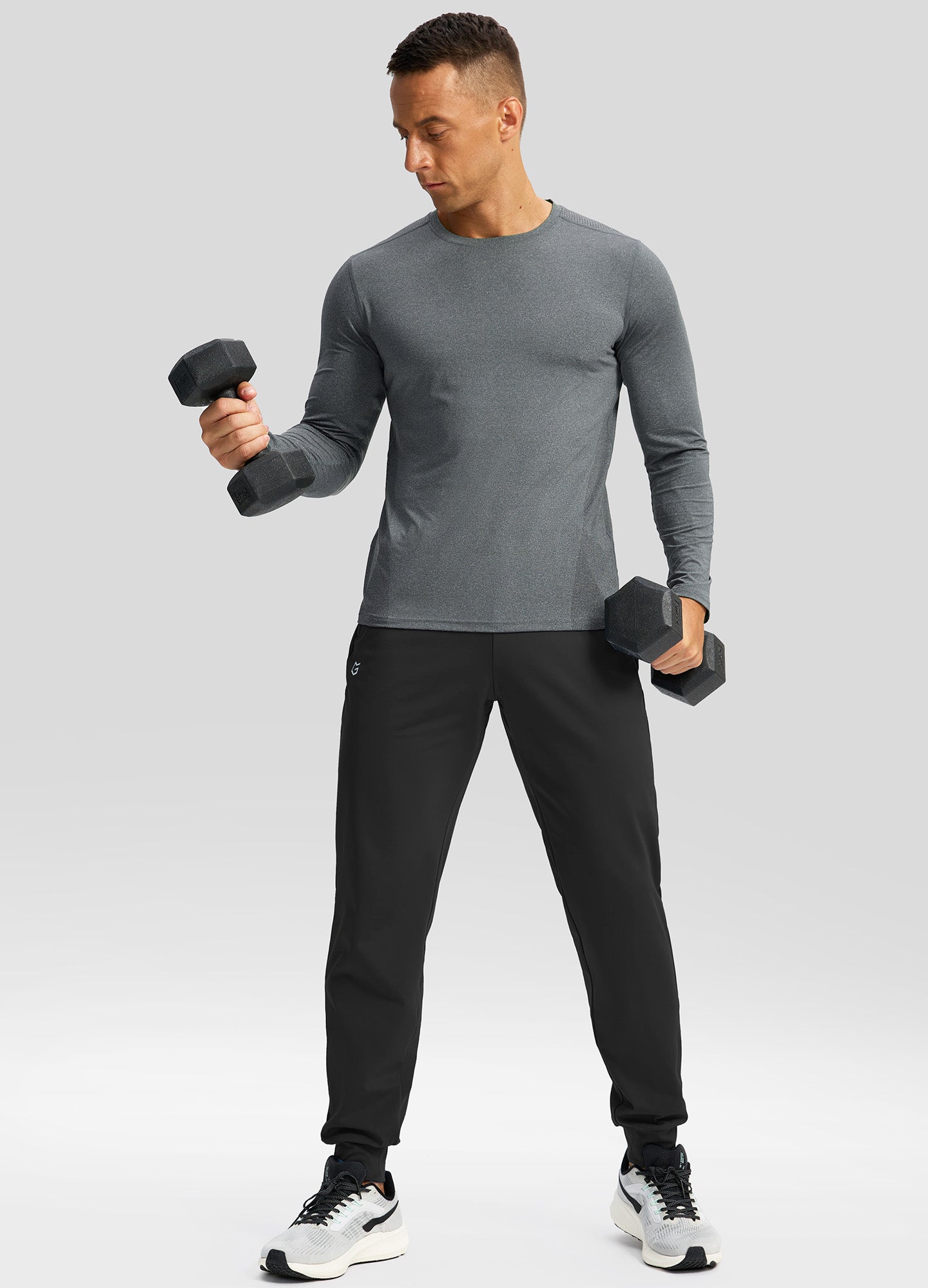 Fleece Joggers with Zipper Pockets Sweatpants