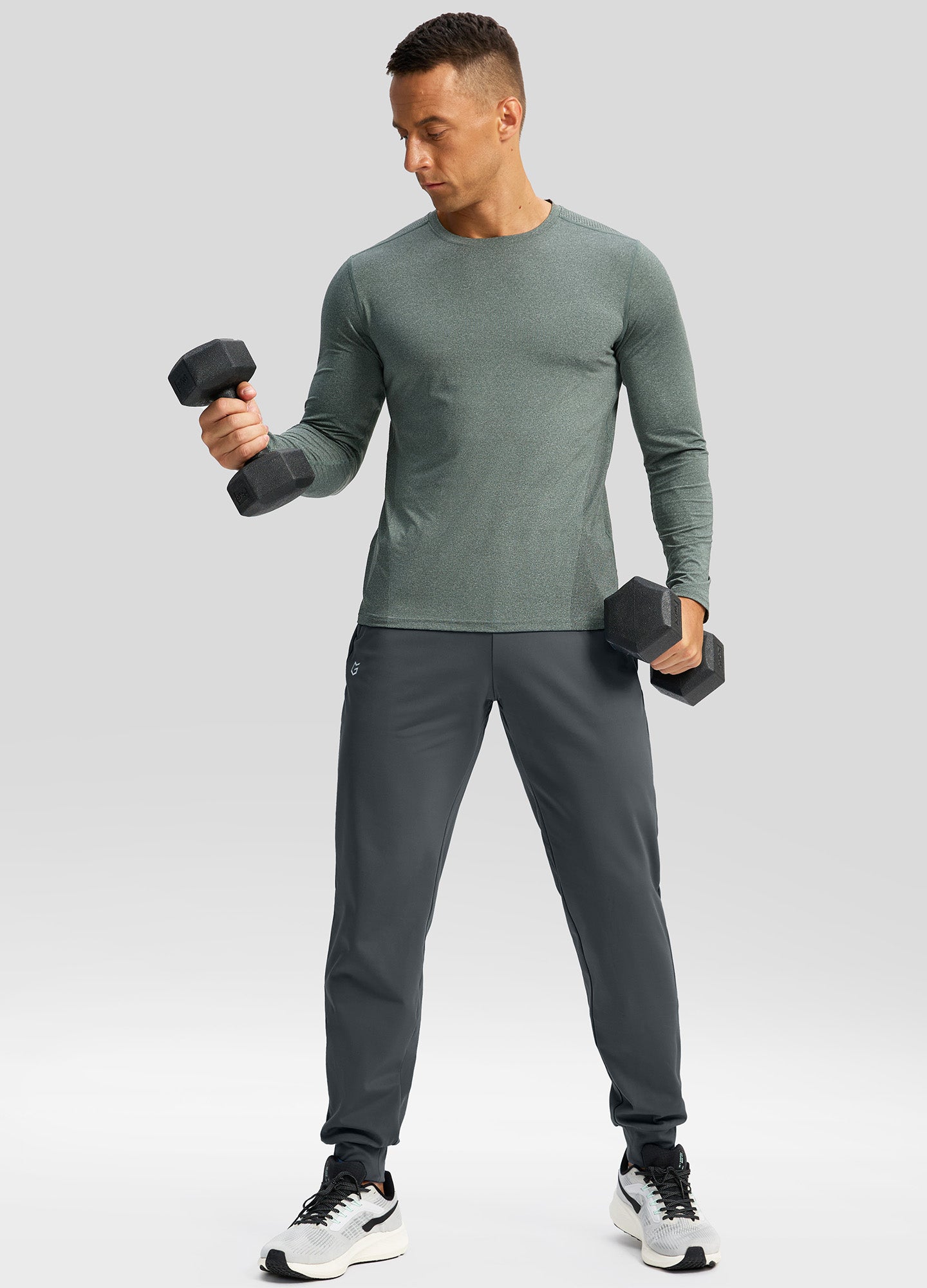 Fleece Joggers with Zipper Pockets Sweatpants