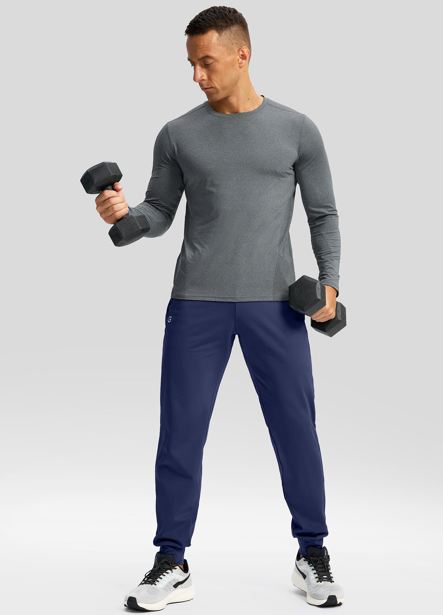Fleece Joggers with Zipper Pockets Sweatpants